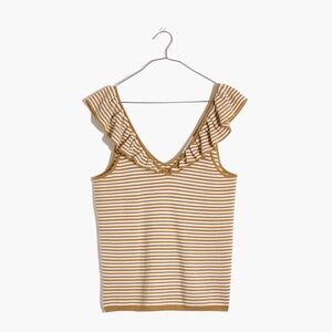 Madewell Belhaven Ruffle Sweater Tank Sweater